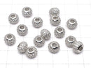 Metal Parts Rondelle 8 x 8 x 5.5 Silver Color (with CZ) 1 pc $2.79!