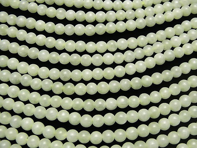 [Video] Burma Jadeite AAA Round 4mm half or 1strand beads (aprx.15inch / 38cm)