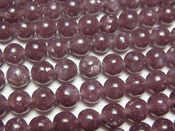 Lepidolite, Round Gemstone Beads