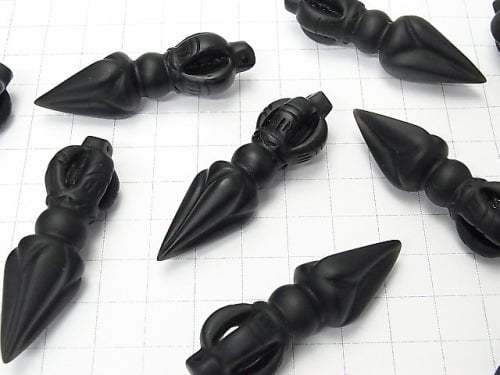 1pc $11.79! Frost Black Obsidian AAA Phurpa 52x15x15mm 1pc