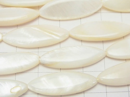 White Shell Marquise 29x10x4mm 1strand beads (aprx.14inch/34cm)