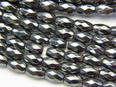 Magnetic!  1strand $6.79! Hematite  Faceted Rice 6x4mm x4mm  1strand (aprx.15inch/38cm)