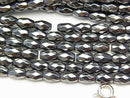 Magnetic!  1strand $6.79! Hematite  Faceted Rice 6x4mm x4mm  1strand (aprx.15inch/38cm)
