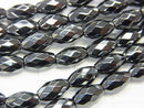 Magnetic!  Hematite  Faceted Rice 8x5x5mm 1strand beads (aprx.15inch/36cm)
