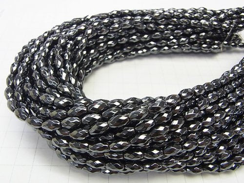 Magnetic!  Hematite  Faceted Rice 8x5x5mm 1strand beads (aprx.15inch/36cm)