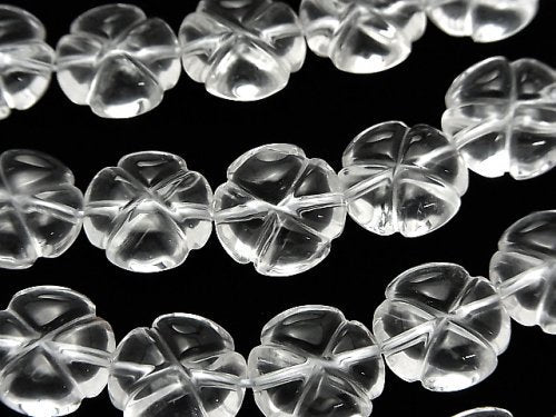 Clover, Crystal Quartz Gemstone Beads