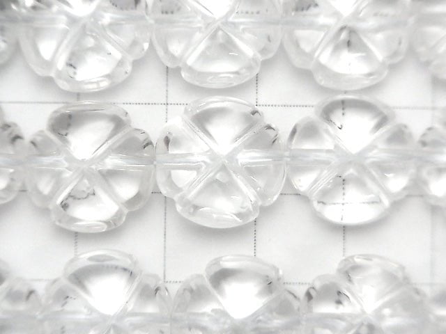 Crystal AAA Clover 14 x 14 x 5 mm half or 1 strand beads (aprx.15 inch / 38 cm)