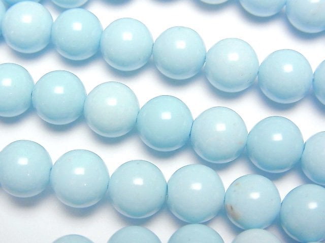 [Video]Magnesite Turquoise Light Blue Color Round 8mm 1strand beads (aprx.15inch/38cm)