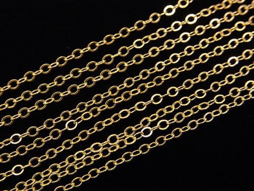 14KGF Flat Cable Chain 1.6mm 10cm