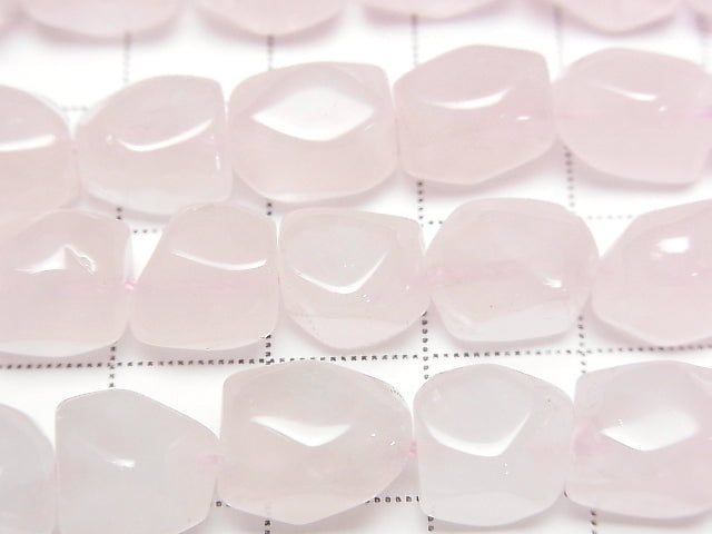 [Video]Rose Quartz AA+ Rough Tube -Faceted Nugget 1strand beads (aprx.15inch/38cm)