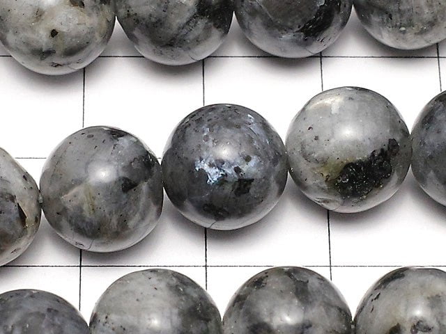 [Video] Larvikite  Round 10mm 1strand beads (aprx.15inch/37cm)