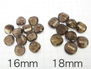 [Video] Smoky Quartz AAA- Twist xMultiple Facets Faceted Coin  [14mm][16mm][18mm] 5pcs