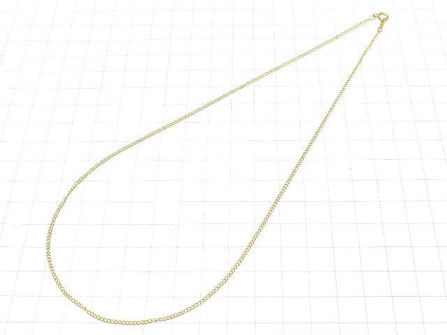 14KGF Flat Curb Chain 1.5mm [40cm][45cm] Necklace 1pc