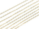 14KGF Flat Cable Chain 1.3mm [40cm][45cm] Necklace 1pc