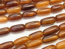 Buffalo Horn Rice 12x6x6mm Brown 1strand beads (aprx.15inch/38cm)