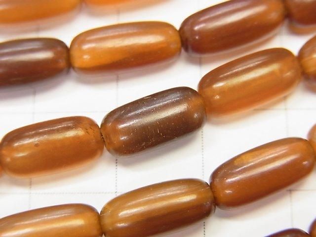 Buffalo Horn Rice 12x6x6mm Brown 1strand beads (aprx.15inch/38cm)
