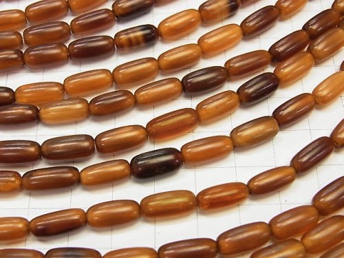 1strand $4.79! Buffalo Horn Rice 12x6x6 Brown 1strand beads (aprx.15inch / 38cm)