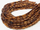 Buffalo Horn Rice 12x6x6mm Brown 1strand beads (aprx.15inch/38cm)