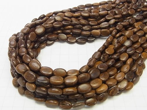 1strand $3.79! Wood Beads  Oval 10x8x4mm 1strand beads (aprx.15inch/38cm)