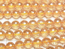 [Video] Golden Aura Crystal Quartz 128Faceted Round 6mm half or 1strand beads (aprx.15inch / 38cm)