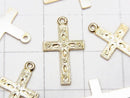 14KGF Charm 17.5x10mm Cross 1pc