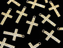 14KGF Charm 17.5x10mm Cross 1pc
