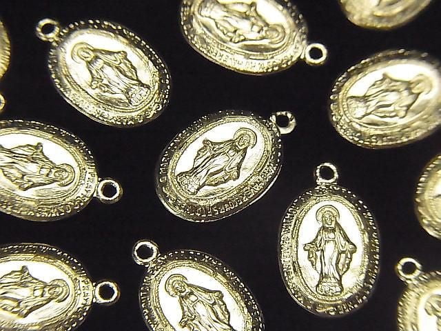 14KGF Charm 14x9mm Miraculous Medal 1pc