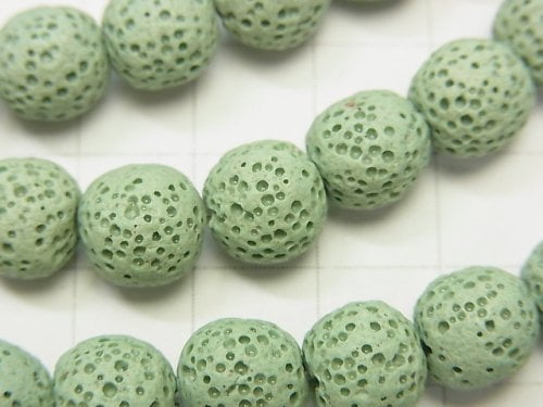 1strand $3.79! Light Green Color Lava Round 6, 8, 10, 12 mm 1strand beads (aprx.15inch / 36 cm)