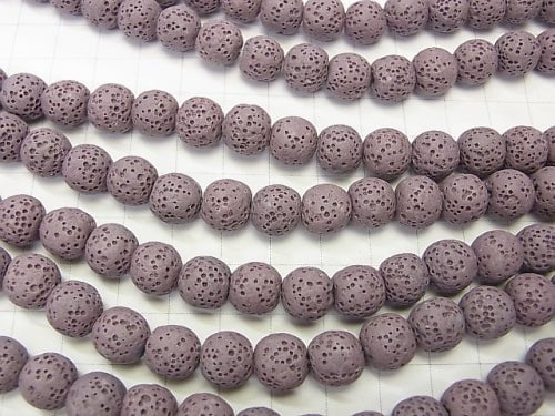 1strand $3.79! Purple color Lava Round 6, 8, 10, 12 mm 1strand beads (aprx.15inch / 36 cm)