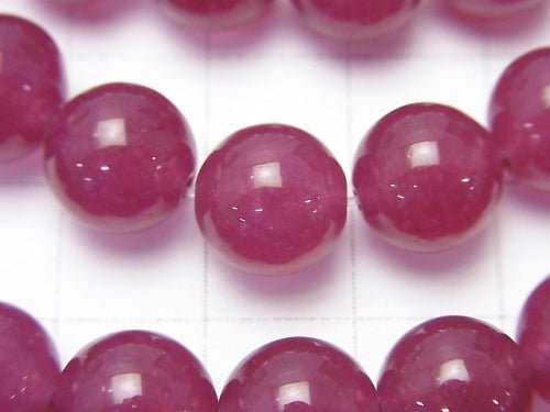Red purple color Jade Round 10mm 1strand beads (aprx.15inch / 36cm)