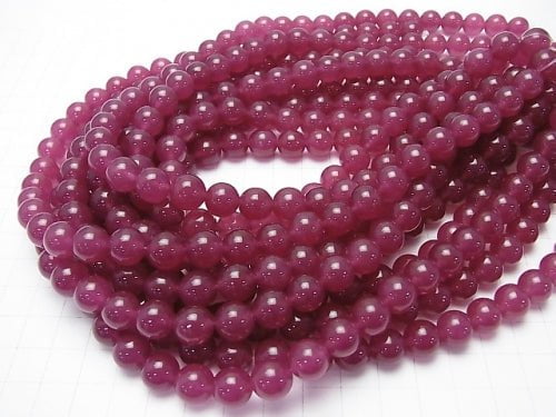 Red purple color Jade Round 10mm 1strand beads (aprx.15inch / 36cm)
