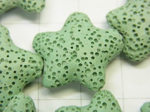 1strand $4.79! Light Green Color Lava Star 20x20x7mm 1strand beads (aprx.13inch / 32cm)