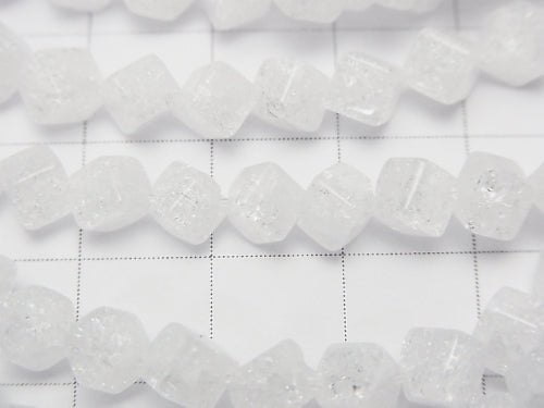 1strand $8.79! Cracked Crystal Dice 6x6x6mm 1strand beads (aprx.15inch / 38cm)