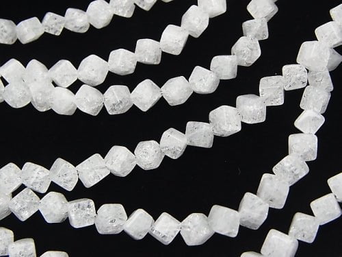 1strand $8.79! Cracked Crystal Dice 6x6x6mm 1strand beads (aprx.15inch / 38cm)