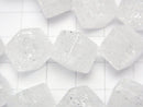 Cracked Crystal Die 16 x 16 x 16 half or 1 strand beads (aprx.15 inch / 36 cm)