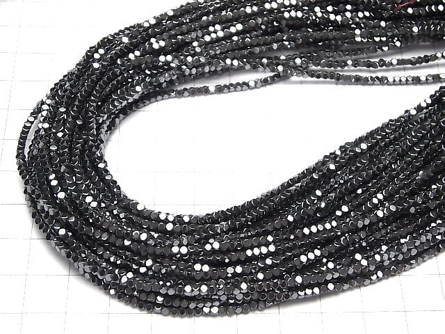 [Video] Hematite  Cube Shape 2x2mm x2mm  1strand beads (aprx.15inch/38cm)