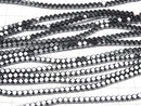 [Video] Hematite  Small Size Cube Shape 3x3mm x3mm  1strand beads (aprx.15inch/38cm)