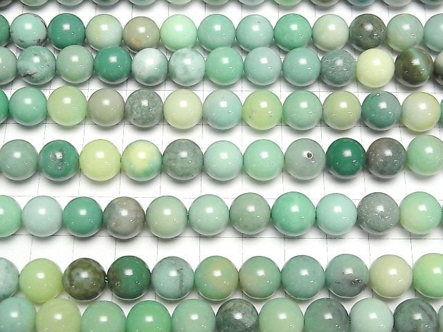 [Video]Natural color green Chalcedony Round 10mm half or 1strand beads (aprx.15inch/36cm)