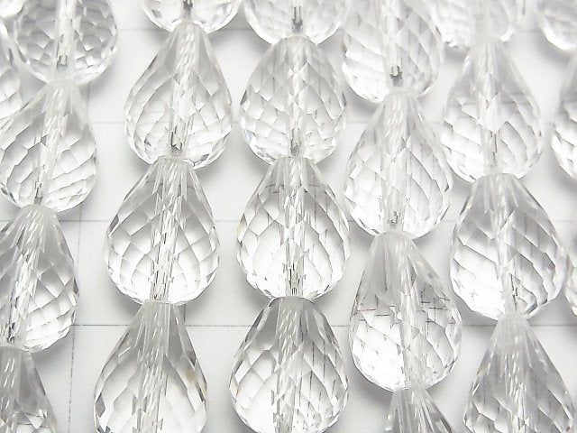 [Video]High Quality! Crystal AAA Vertical Hole Faceted Drop 14x10x10mm 1/4 or 1strand beads (aprx.15inch/37cm)