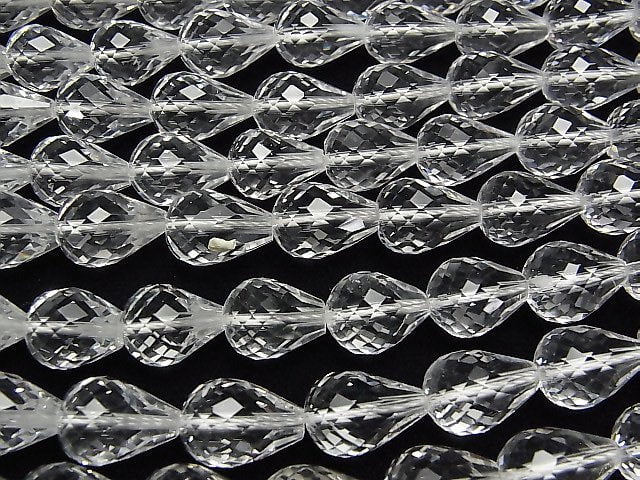 [Video]High Quality! Crystal AAA Vertical Hole Faceted Drop 14x10x10mm 1/4 or 1strand beads (aprx.15inch/37cm)