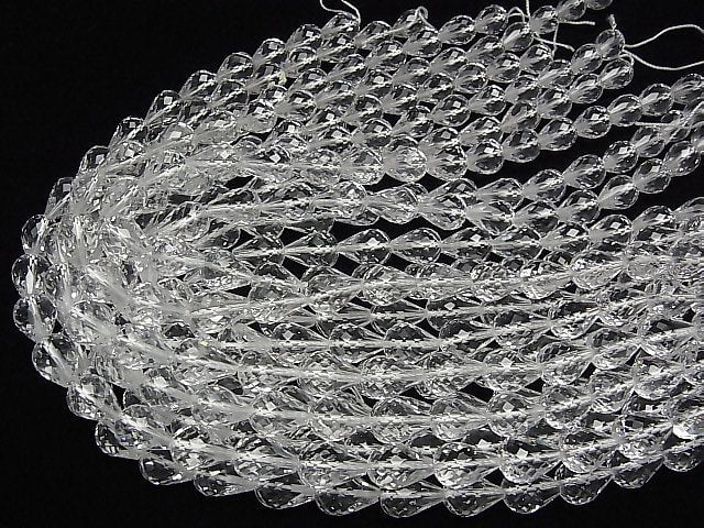 [Video]High Quality! Crystal AAA Vertical Hole Faceted Drop 14x10x10mm 1/4 or 1strand beads (aprx.15inch/37cm)