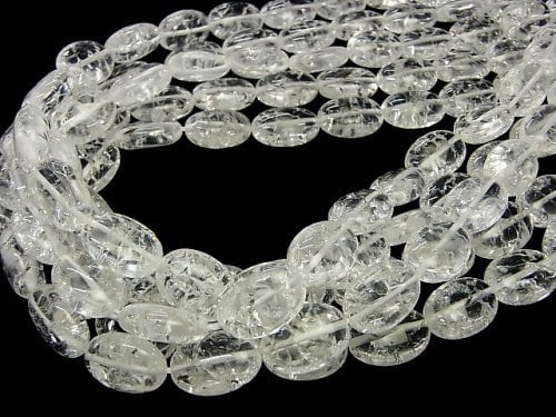 Cracked Crystal  Oval 18x13x8mm half or 1strand beads (aprx.15inch/38cm)