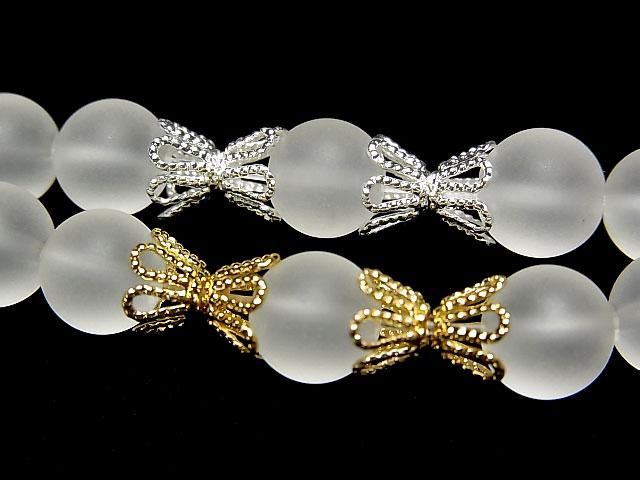Metal parts bead cap 7x7x3.5mm silver color 10pcs