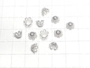 Metal parts bead cap 7x7x3.5mm silver color 10pcs