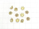 Metal parts bead cap 7x7x3.5mm gold color 10pcs