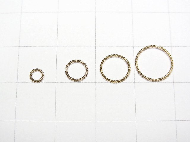 14KGF Twist Hoop Ring [4mm][6mm][8mm][10mm] 5pcs