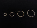 14KGF Twist Hoop Ring [4mm][6mm][8mm][10mm] 5pcs