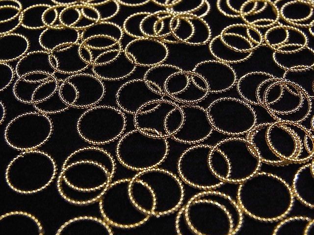 14KGF Twist Hoop Rings [4mm][6mm][8mm][10mm] 5pcs