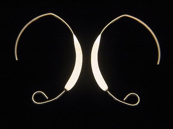 14KGF Marquise Earwire 26x18mm 1pair