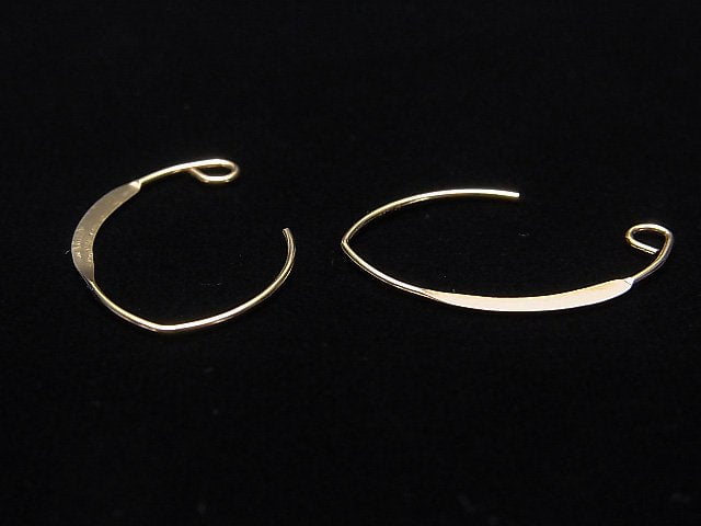 14KGF Marquise Earwire 26x18mm 1pair